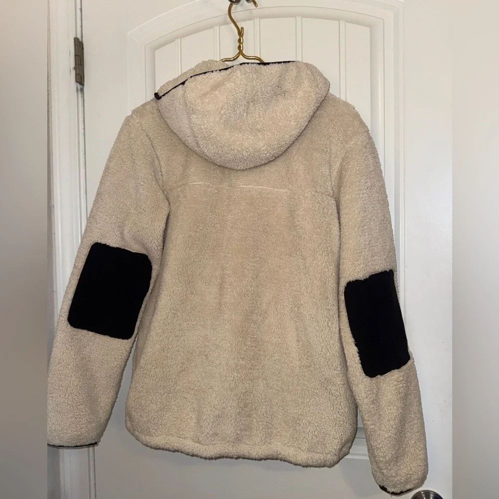The North Face Campshire Pullover Hoodie, Vintage off White/TNF Black